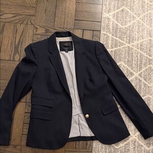 JCrew Schoolboy Navy Blazer with Gold Accent